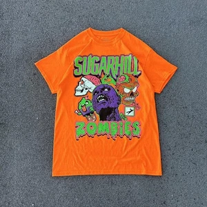 Sugarhill Zombies orange Shirt Medium Horror Gore Grafik Comic kuratiert in LA - Bild 1 von 5