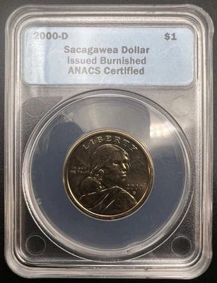 2000-D Sacagawea Dollar Issued Burnished ANACS LIMITED - Image 1 of 4