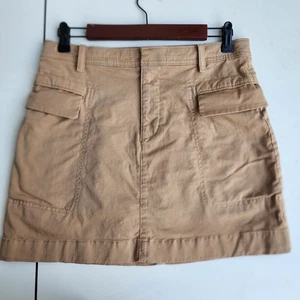 Gonna donna Gap cotone kaki marrone marrone chiusura zip cargo casual taglia 4 - Foto 1 di 9