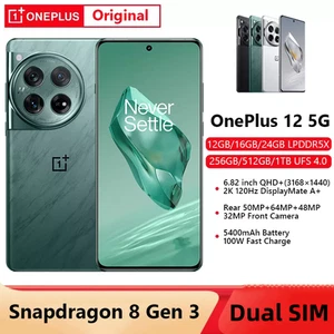 OnePlus 12 5G Snapdragon 8 Gen 3 256GB/512GB/1TB Android14 120Hz Display 5400mAh - Picture 1 of 28