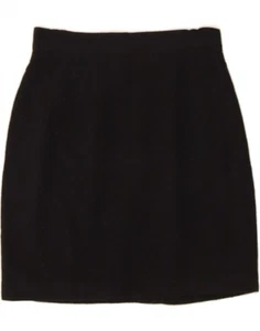 BENETTON Womens High Waist Pencil Skirt IT 42 Medium W26 Black Wool CZ65 - Picture 1 of 3