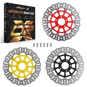 Rotor de freno delantero de 11,8" para Harley-Davidson Dyna/Softail/Trike negro rojo amarillo - Imagen 1 de 103