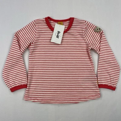 Camisa de Niña Recién Nacida Colección Steiff Talla 12 Meses Rojo Blanco Rayas con Oso Nueva con Etiquetas Foto 1 de 4