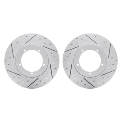 For Porsche 912 1976 R1 Concepts Drilled & Slotted Front Brake Rotor Set Foto 1 de 3