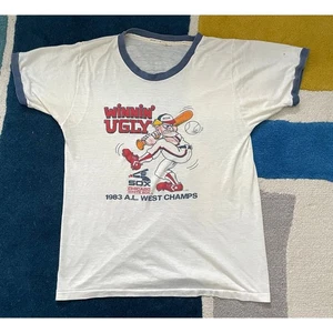 T-shirt piccola vintage anni 80 Chicago White Sox Winnin' Ugly 1983 AL West Champs - Foto 1 di 7
