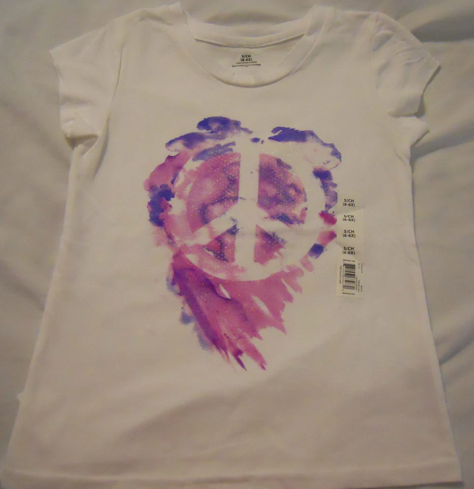 Girls Tee Shirts Print Kids Size XS S M L XL Print New - Image 1 of 1