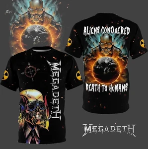 Megadeth Aliens Conquered Death To Humans All Over Print 3D T-Shirt UB416 - Bild 1 von 2