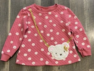 Kid Headquarters Girls Pull-over Bear Sweater Shirt Pink Size 6 - Picture 1 of 3