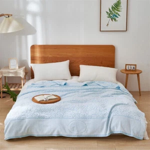 Chinese 100 Cotton Nap Blanket Towel Blanket Vintage Terry Towel Quilt Bed Cover - Picture 1 of 18