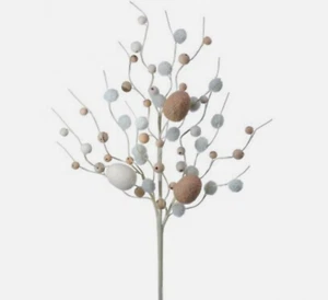 Sackleinen Ei und Holz Strand Spray 23 Zoll Ostern Stiel Frühling Dekoration Auswahl - Bild 1 von 2
