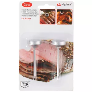 Fleischthermometer Steak Analog Lebensmittel Ofen Kochen BBQ Sonde Edelstahl x 2 - Bild 1 von 3