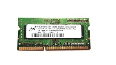 Micron 1GB PC3-8500S DDR3 1066MHz 204pin SO-DIMM Memory MT8JSF12864HZ-1G1D1 - Image 1 of 2