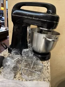 Hamilton Beach 63391 7 Speed Stand Mixer with Whisk, Dough Hook, Flat Beater New - Picture 1 of 9