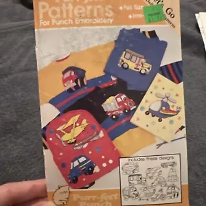 Purr-fect Punch Embroidery Patterns Booklet Delivery Vehicles 1990 - Picture 1 of 4