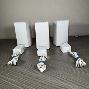 Set Of 3 Linksys VLP01 AC1200 Velop Dual Band Mesh Router WiFi System W/Cords - Bild 1 von 2