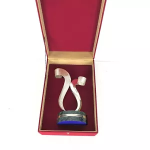 Frazer And Haws Sterling Silver Marble Base Candlestick Holder Vintage 9731 - Picture 1 of 6