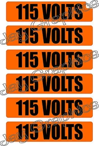 Marcatori Tensione e Condotto 115 Volt | Adesivi | Decalcomanie | Etichette Elettriche 6x - Foto 1 di 1