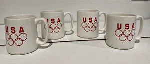 Vintage USA Olympics 1984 Coffee Mugs Lot of 4 New Pfaltzgraff - Picture 1 of 8