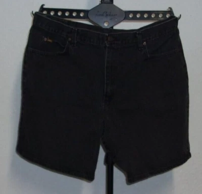 Lee Jeans Black Denim Shorts Men's Made in USA Tagged 40w Actual 37x8 INV#J-104 - Image 1 of 4