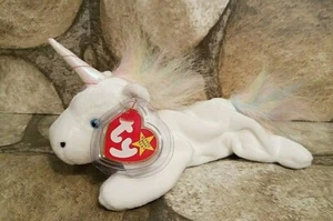 Ty Beanie Baby Mystic Unicorn Rainbow Mane Ear tag 1994,tush 1993. With ! Error - Picture 1 of 7