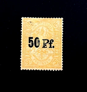 Germany PRUSSIA Stamp - 1910 Eagle & Numeral Revenue Overprint MLH r79 - Picture 1 of 2