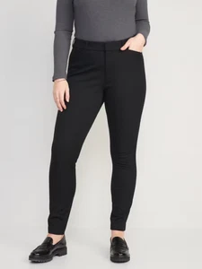 Old Navy Pixie skinny abito pantalone donna 12 petite nero elasticizzato NUOVO - Foto 1 di 11