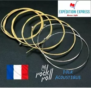 Set jeu de 6 cordes guitare acoustique BRONZE. - Imagen 1 de 1