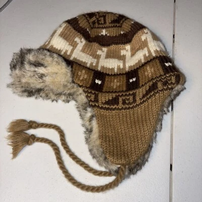 Lama Trapper Hat Handmade - Image 1 of 4