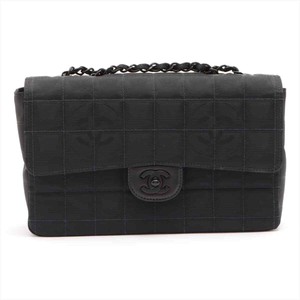 chanel flap bolsa all black