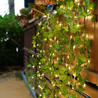 LT Artificial Vine String Light Maple Green Leaf Garland Outdoor Courtyard
