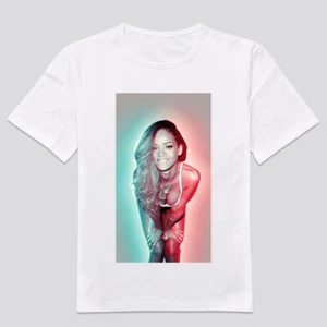 CUSTOM T SHIRT RIHANNA MUSIC HIP HOP R&B VINTAGE TEE ARTIST POP - Picture 1 of 3