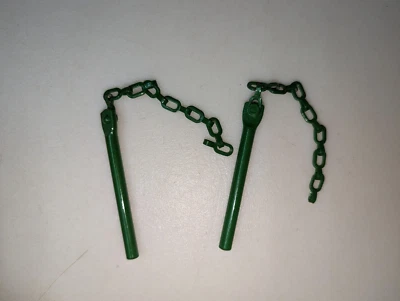 Vintage NOS ERTL Scale Model Pedal Tractor Trailer 3" Hitch Pin LOT (2) Green - Image 1 of 4