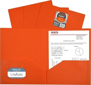 C-Line Two-Pocket Heavyweight Poly Portfolio, For Letter Size Papers - Picture 1 of 5