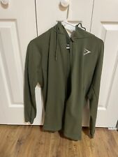 Gymshark Athletic Jacket Lightweight Green Full Zip Medium