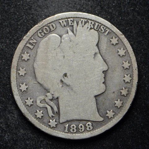 1898 Barber Silver Half Dollar (bb10893) Cover