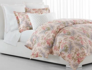 Ralph Lauren Sadie Reversible Floral 3-Pc. Duvet Cover Set Queen Pink/Multi $270 - Picture 1 of 6