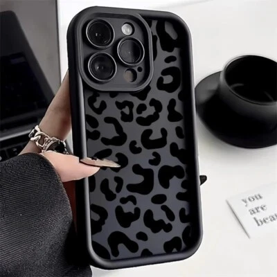 Leopard Pattern Phone Case For iPhone 16 Pro Max 15 14 13 12 11 XR XS 7 8 Cover - Image 1 of 4