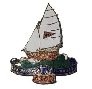 Sandgate 16ft skiff club Member Badge Pin A.j parks vintage enamel  - Picture 1 of 6