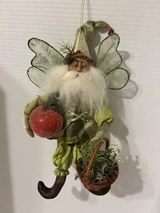 Vintage seasons of Cannon Falls Santa Fairy with an apple and Basket - Picture 1 of 9