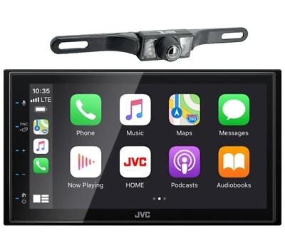 JVC KW-M560BT 6.8" Bluetooth Digital Media Car Play/Android Receiver+Backup Cam