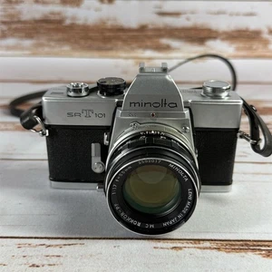 Vintage Minolta SRT 101 35mm SLR Film Camera w/ 55mm f/1.7 Lens - Picture 1 of 4