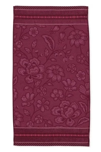 PIP Studio Handtuch Jasmin Dark Pink 55x100 cm Jacquard Frottee Blumen altrosa - Bild 1 von 4