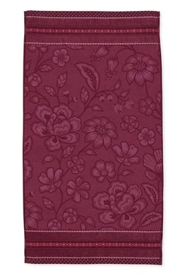 PIP Studio Handtuch Jasmin Dark Pink 55x100 cm Jacquard Frottee Blumen altrosa - Bild 1 von 4