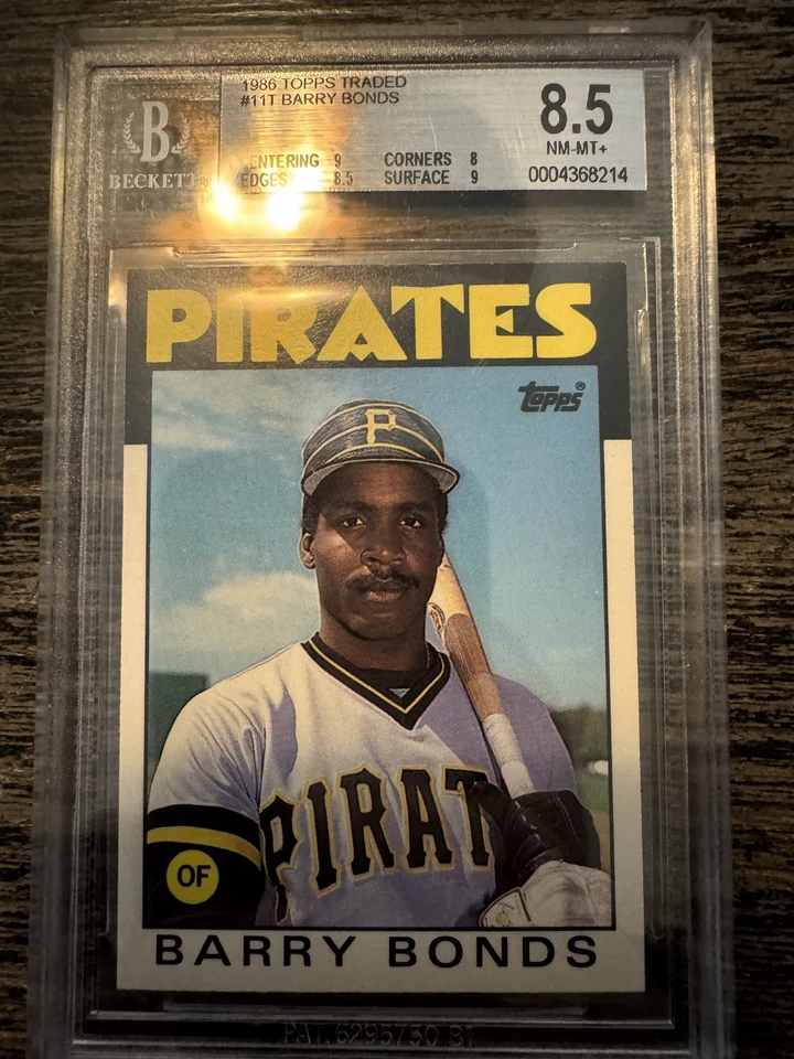 1986 Topps Traded Barry Bonds #11T  XRC – Pittsburgh Pirates - Image 1 of 3