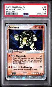 PSA 1 Golem EX Holo 91/97 Dragon 2003 Pokemon E Reader PR - Imagen 1 de 2