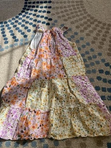 Zara Girls Sleeveless A Line Lined Floral Dress Flower Size 8/9 - Picture 1 of 3