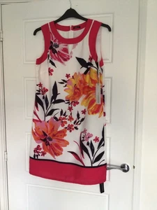ROMAN PINK FLORAL SHIFT DRESS SIZE 12 BRAND NEW WITH TAGS - Picture 1 of 4