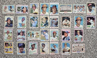 1978 Topps Baseball Sports Trading MLB Card 30 Card Lot Old Vintage Free Shippin - Image 1 of 4
