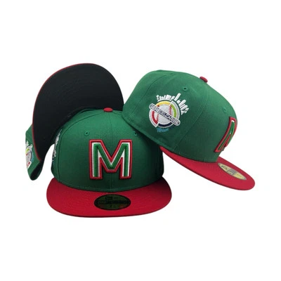 México Serie Mundial del Caribe Hogar Verde New Era 59Fifty Gorra Ajustada Sombrero Foto 1 de 4