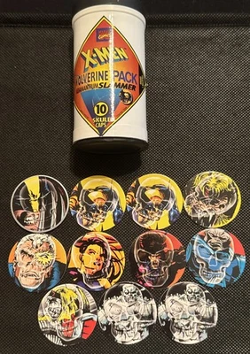 Xmen Wolverine Pack Adamantium Slammer Marvel Comics de Toy Biz con 10 gorras calaveras Foto 1 de 4